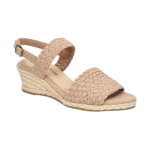 Bella Vita The Mariel Tan Braided Sandals with Ankle Strap Sz. 8 1/2 New